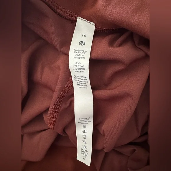 Lululemon Wunder Train High Rise Tight 25” inseam Dark Terracotta size 16 - Picture 6 of 7